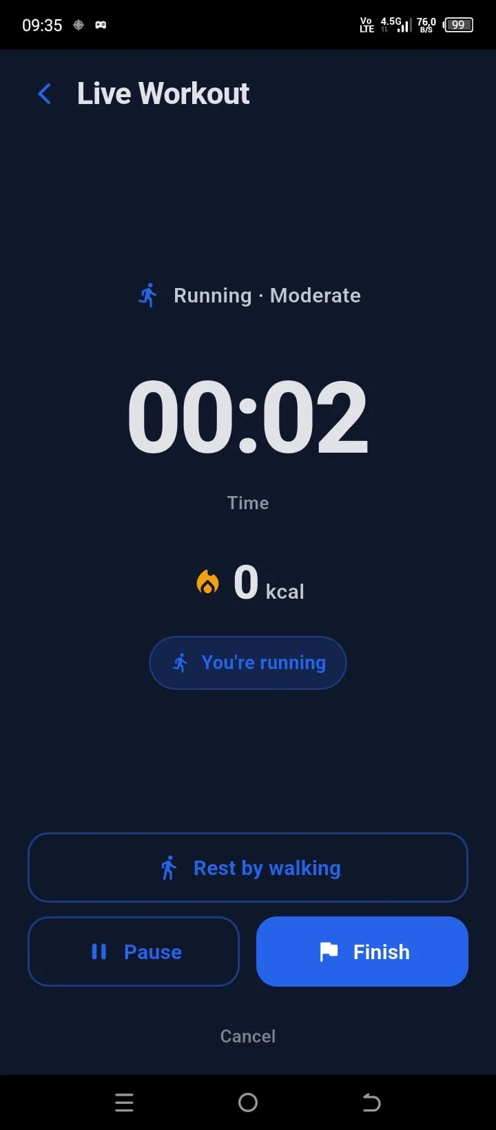 Android — Деталі пробіжки