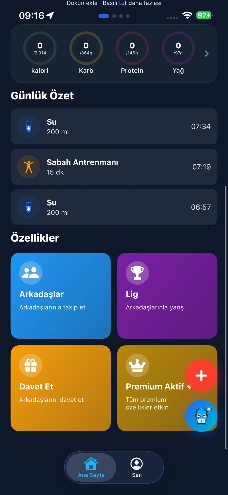 Suu kalori ve makro özeti: kalori, karbonhidrat, protein ve yağ hedefleri